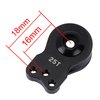 DJX Aluminum 25T Servo Saver 3 Holes Adjustable Hi-Torque Servo Horn for 1/8 1/10 Remote Control Car Boat (Black)