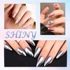 Laza Chrome Nail Powder Mirror Effect Metallic Dust Holographic Glitter Glazed Manicure Decoration Reflective Pigment for DIY Gel Polish Nail Art, Resin Craft, Gifts - Rose Gold