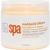 BCL SPA Massage Cream organic Mandarin + Mango body lotion with shea butter, aloe vera, peppermint, argan and jojoba oils, body cream to invigorate, hydrate and soften the skin. Home/Pro use 16 fl oz
