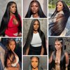 SUNKASA Straight Lace Front Wigs Human Hair 30inch 13x4 HD Transparent Lace Front Wigs for Women 180% Density Black Glueless Lace Frontal Wig Human Hair Pre Plucked With Baby Hair