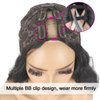 Oseti V Part Wig Body Wave Synthetic Wigs for Women 24inch Black Hair V Part Wigs Upgrade U Part Wigs Glueless Full Head Clip in Half Wigs for Black Women Thin Leave Out V Shape Wig