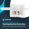 Eastman 1/2 Inch Crimp PEX Connection x 3/4 Inch MHT Washing Machine Outlet Box, Push to Connect Brass Plumbing Fittings, Double Drain, 60245