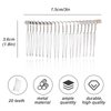 YAFIYGI 10 Pieces Bridal Veil Comb Silver Hair Comb Bridal Hair Comb Metal Hair Combs for Women Wedding Veil Comb 20 Teeth Bridal Hair Comb Decorative Hair Clips for Fine Hair White K