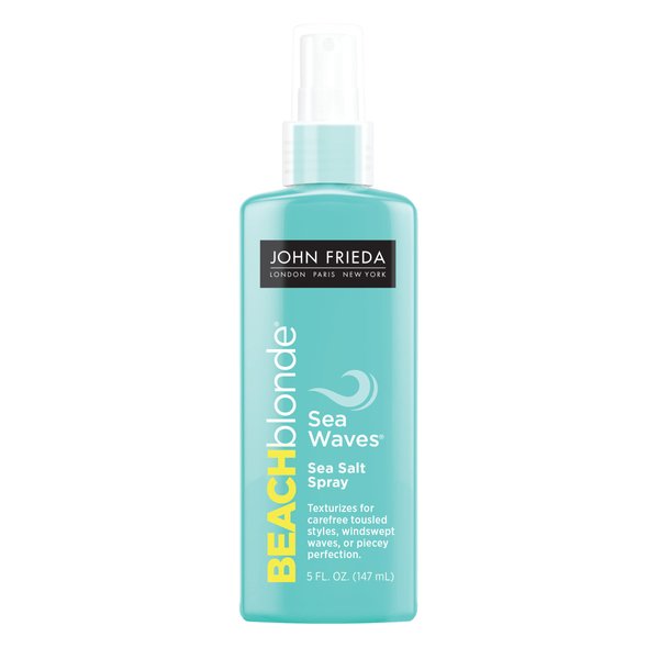 John Frieda Beach Blonde Sea Waves Texturizing Spray with Natural Salt for Tousled, Wavy Volume - 5 Ounce