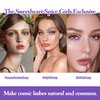 Spiky Manga Lashes 14MM Anime Short Japanese False Eyelashes Natural Wispy Korean Clear Band Cosplay Lashes Pack 7 Pairs by GODDVENUS