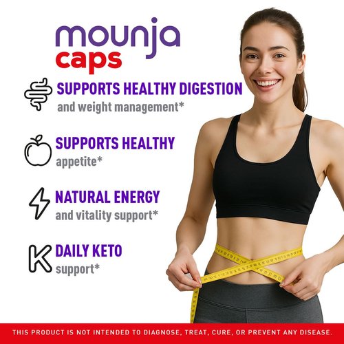 (3 Pack) Mounja Caps - Official Mounja Caps Pills Supplement Premium Formula, Original Mounjacaps Capsules Natural Support For Overall Health & Wellness, Mounja Caps Pills, 180 Capsules For 3 Months