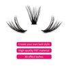 Lash Clusters Individual Lashes Cluster Mixed Tray D Curl Lash Clusters DIY Eyelash Extensions Individual Cluster Lashes Self-application at Home (40P-0.07D,8-16mm)