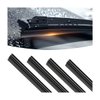 4PCS Car Windshield Wiper Blade Strips, DIY Silicone Car Frameless Window Boneless Replacement, Auto Adjustable Insert Rubber Wiper Blade Refills, Universal for SUV Truck Van