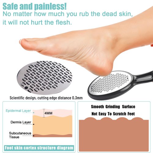 Foot File - Professional Pedicure Rasp Tools Easily Removes Dead Skin, Dryness, Hard Skin and Callus - Foot Files Callus Remover for Feet, Durable Foot Scrubber, Make Feet Soft and Smooth
