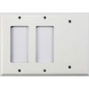 Smooth White 3 Gang Combo Wall Plate - 2 GFCI/Rocker Openings 1 Blank