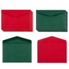 120 Pack Mini Envelopes Christmas Red and Green Envelopes Self-Adhesive Kraft Paper Tiny Pockets for Holiday Small Gift Cards Invitations Business Notes(4.13"×2.76") (Green and Red)