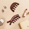 2 Pack Wooden Scalp Massage Comb, CKCLGTDM Wood Comb Wide Tooth for Women Men Hair Growth, Sandalwood Gua Sha Comb, Natural Wooden Comb Scalp Massage for Gift