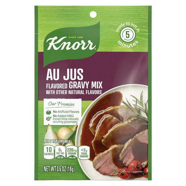Knorr Gravy Mix For Delicious Easy Meals and Side Dishes Au Jus No Artificial Flavors, No Added MSG 0.6 oz, 12 count