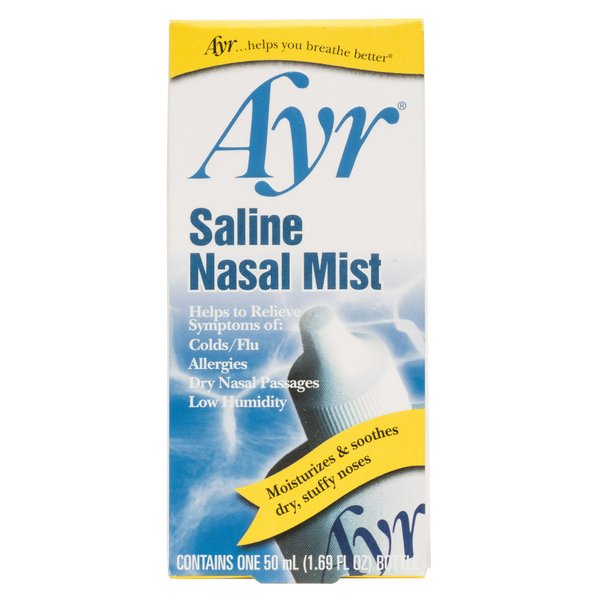 Ayr Saline Nasal Mist, 1.69-Ounce Spray Bottles (Pack Of 6) by Ayr