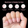 600Pcs Extra Short XXS Square Gel Nail Tips,SINOKAME Small Petite Pre-etched Full Cover Fake Nails for Short Regular Nail Beds, Extra Short Squoval Clear Press on Glue on Acrylic Nails Extension