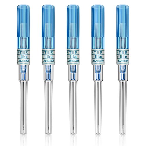 Catheter Needles - 5Pcs Piercing Needles 22 Gauge IV Catheter Needles Ear Nose Piercing Needles Stainless Steel Hollow Needles for Ear Nose Lip Tongue Belly Navel Nipple Cartilage Piercing Kit