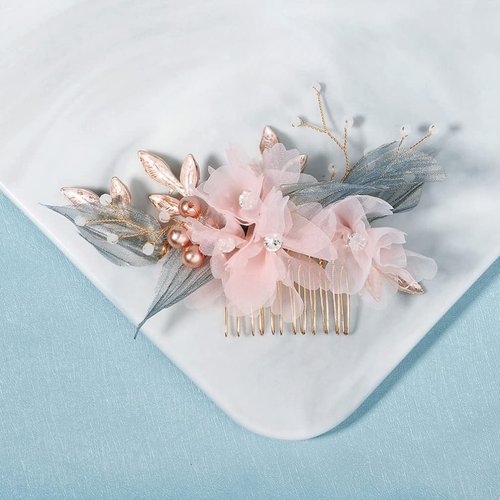 1 Pc comb flower hair accessories bridal headpiece hair decorations Flower Hair Decor Hair Accessory Exquisite Headwear Handmade Hair Decor alloy Fashion bride hairpin