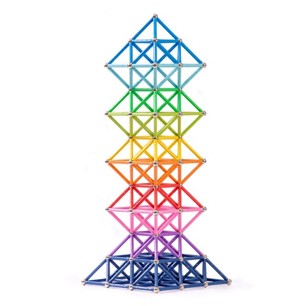 BANBBY 145pcs Magnetic Toys, 2.3" Building Sticks Set for Kids, Magnet Game, 10 Colors