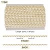 PH PandaHall 21 Yards Lace Trim, 6mm Gimp Braid Scroll Braid Trim Golden & White Polyester Ribbon Fabric Trim Lace Ribbon for Pillow Slipcover Sewing Crafting Costume Jewelry DIY Crafts Home Decor