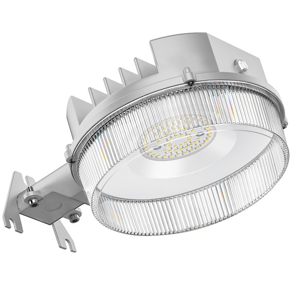 CINOTON LED Barn Light, Dusk to Dawn Outdoor Lighting, 42W 4950LM 5000K Daylight, Security Flood Light, UL Listed, IP65 Waterproof Outside Area Light with Photocell, Silver 1 Pack