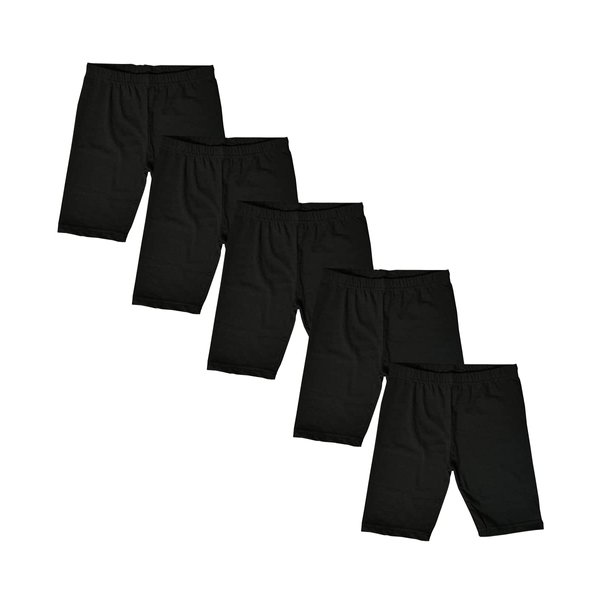 MISS POPULAR Girls Biker Shorts Soft Comfortable Cotton Spandex Elastic Waistband | Sizes 4-16 (10/12, Pack 7)