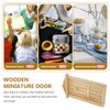 Wooden Dollhouse Door Dollhouse Door 1 12 Scale, Mini Wooden Door, Dollhouse Front Door 1 12 Scale, Mini Wooden Door for Dolls DIY Dollhouse Furniture Accessories 1:12 Wood Door