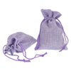 Bezall 20Pcs Burlap Bags with Drawstring 2.7 x 3.5 inch, Linen Small Party Favor Gift Bags Jewelry Pouches Sachet Sacks for Wedding, DIY Craft (Light Purple)