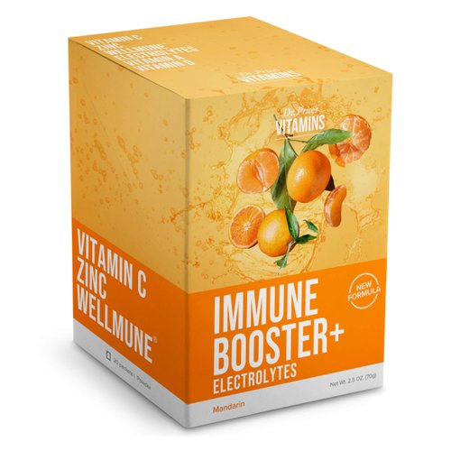 Dr. Price's Vitamins Immune Support Powder Supplement - Immune Boosters for Adults & Kids - 20 Pack - Vitamin C Powder 1000mg, Zinc, No Sugar, Electrolytes Powder, Trace Minerals - Mandarin