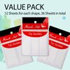 TailaiMei 36 Sheets 1368 Pieces French Manicure Nail Art Stickers, 3 Designs Self-Adhesive Nail Tips Guides for DIY Decoration Stencil Tools (3 Moon Shape Design, 36 Sheets)