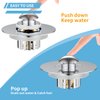 2 Pack Bathtub Drain Stopper with Hair Catcher, Pop Up Tub Stopper Plug Cover with Filter Basket, Separate Design for Easy to Clean, Anti-Clogging, Universal for 1.4"-1.9" Hole