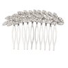 Lux Accessories Pave Crystal Leaf Branch Bridal Bride Bridesmaid Hair Comb