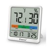 Geevon Digital Indoor Thermometer Hygrometer, Wireless Temperature Humidity Meter with Comfort Index, 1*AAA Battery, Calendar, Small Room Temperature Monitor for Home, Greenhouse, Bedroom, White