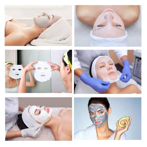 Cayanmydery Pure cotton Facial Mask Paper, Natural Spa Skin Care Face Mask Paper Pre-cut Facial Paper Sheet Facial Mask (100 Pcs)