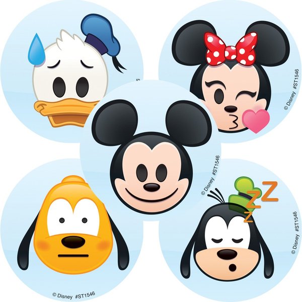 SmileMakers Mickey Mouse Emoji Stickers - Prizes and Giveaways - 100 Per Pack
