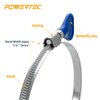 POWERTEC 70223-P2 2-1/2 Inch Right Hand Keyed Bridge Hose Clamp, Thumb Screw Key Adjustable Stainless Steel Hose Clamps for Dust Collection, Dust Collector and Dryer Vent Hose, 10 pack