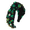 SHESRA St. Patrick Hair Bands Floral Fabric Pearls Glass Rhinestones Headband Women's Saint Patrick's Party Hair Hoop Accessories Headwear Jewelry Gifts 50(Green Black)