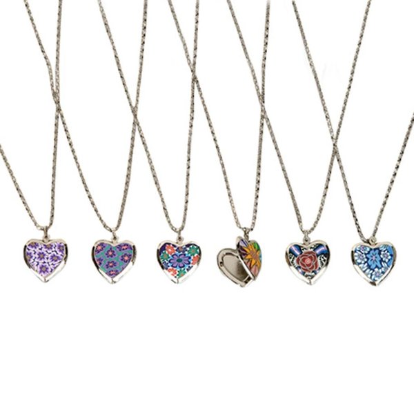 Valentines Heart Locket Necklace (6 per order)