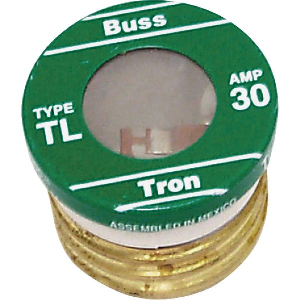 Bussmann Bussman BP/TL-30 30 Amp Time Delay Plug Fuses 3 Count, Pack of 1, No Color