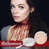 Coagulated Fake Blood Gel and Scar Wax Set,Zombie Makeup Fake Molding Wound Skin Wax Fake Nose Stage Zombie Cosplay Costume SFX Makeup with Sponge&Spatula