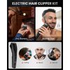 Sejoy Hair Clipper, Hair Clippers for Men Cordless Rechargeable Beard Trimmer LED Display Hair Clippers for Men Women Children Home Haircut with 2 Replacement Blades