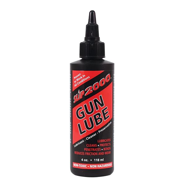 SLIP 2000 Gun Lube - Penetrating Gun Lubricant Lubricating CLP Gun Cleaner - 4 oz Squeeze Bottle