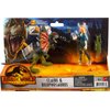 Mattel Jurassic World Dominion Human and Dino Pack, Claire & Dilophosaurus Action Figure Toys and Accessories