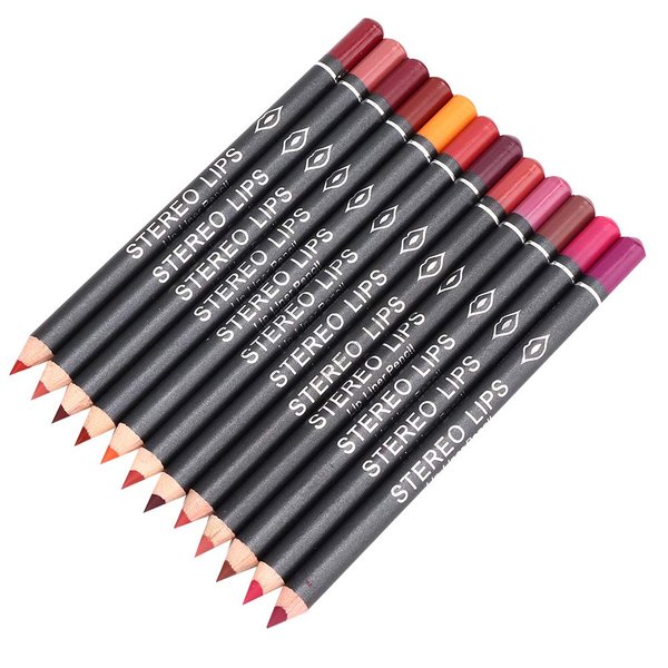 Lipliner Set Italia Deluxe 14×6×2 Vibely 12pcs Lipliner Waterproof Matte Lip Liner Pencil Lip Makeup Cosmetic Pen Set
