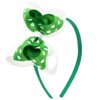 ZCYYYS St. Patrick's Day Headband for Baby Girls Green Shamrock Clover Bow Headbands TSFG10 (Green W)