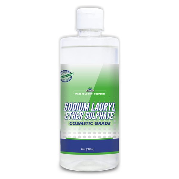 MYOC Sodium Lauryl Ether Sulphate (500ml) |Face, Hair, Hand Wash Products| Cleanser, Foaming Agent, Emulsifier, |Used in Shampoo, Soap, Detergent, Bubble Bath, Shower Gel