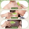 COMNICO Massage Comb, 2 PCS Jade Natural Guasha Scraping Scalp Comb Facial Care Massage Multifunctional Tool Gua Sha Comb Birthing Comb Massager for Head Caring Body Relaxing