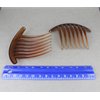 2 Brown Big Huge Hair Comb set pack Silver plastic teeth side clip 4 inches wide