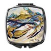 Caroline's Treasures JMK1255SCM #20 Crab Compact Mirror Decorative Travel Makeup Mirror for Women Girls Gifts Pocket Makeup Mirror Folding Handheld