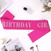 CIEHER 67" L x 3.6" W Birthday Sash for Women Girls,Rose Pink Birthday Girl Sash, Birthday Sashes Birthday Queen Sash, Birthday Gifts Birthday Decorations