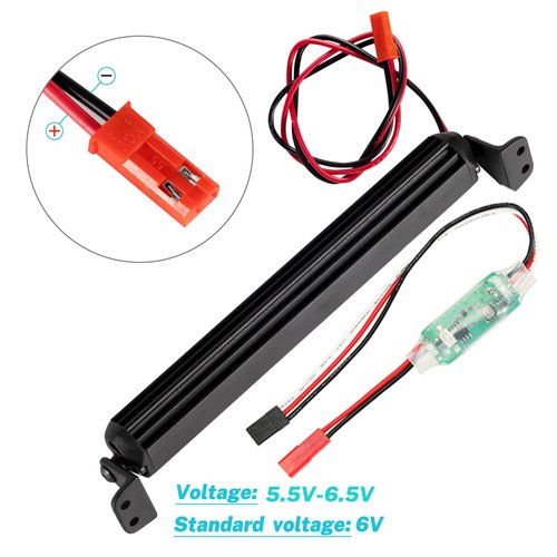 RC Light Bar 30 LED 5.3 Inch Aluminum RC Lights RC Crawler Accessories for Axial SCX10 Traxxas TRX4 TRX6 Arrma Senton Redcat GEN7 1/8 1/10 Scale Rock Crawler Truck RC Car Roof Light Kit Zhongzhen